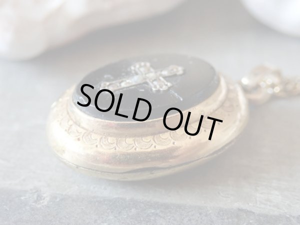 画像8: 【ジェットとシードパールクロスのロケット】【モーニングジュエリー】【1900年代初頭】イギリス・アンティーク＆ヴィンテージ品 (8)