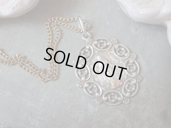 画像6: 【シルバー製】【バラ窓風透かし細工】【無原罪の聖母】フランス・アンティーク＆ヴィンテージ品 (6)