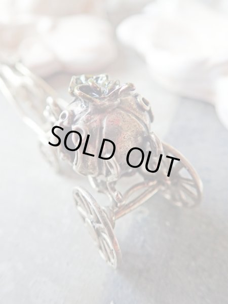 画像6: 【イタリア製ヴィンテージミニチュア】【シルバー800】【カボチャの馬車（中・エナメル付き）】イタリア・アンティーク＆ヴィンテージ品 (6)