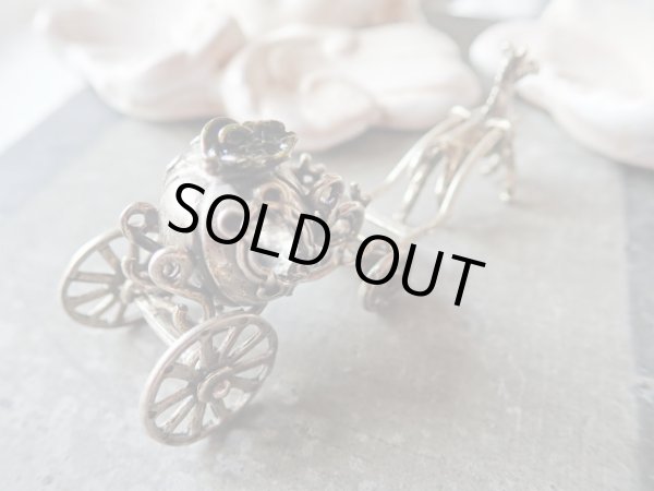 画像3: 【イタリア製ヴィンテージミニチュア】【シルバー800】【カボチャの馬車（中・エナメル付き）】イタリア・アンティーク＆ヴィンテージ品 (3)