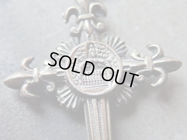 画像7: 【先端にフルールドリス】【クロス・フローリー】【ルルドの聖母巡礼記念品】フランス・ヴィンテージクロス (7)