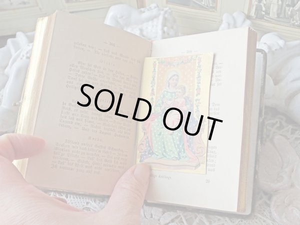 画像18:  【象牙風セルロイド透かしクロスとターコイズブルーベルベット装丁】【1878年】ドイツ・アンティーク＆ヴィンテージ聖品 (18)