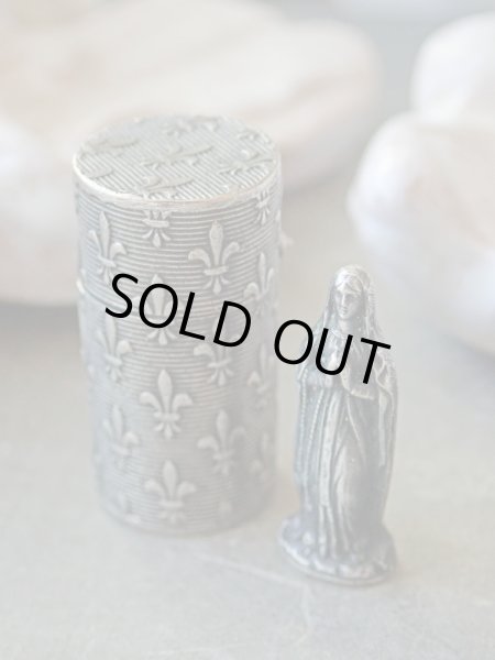 画像12: 【最小サイズ】【フルールドリス文様聖像入りケース】【ルルドの聖母】フランス・アンティーク＆ヴィンテージ聖品 (12)