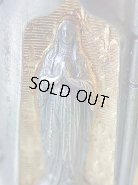 画像13: 【隠し扉聖像付ロザリオケース】【ノートルダム頭文字蓋フルールドリス文様】【ロザリオとセット】フランス・アンティーク＆ヴィンテージ聖品 (13)