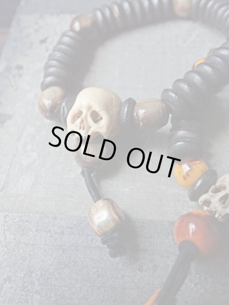 画像12: 髑髏数珠【六道輪廻】鹿角製 髑髏作家服部・髑髏根付・提げ物・彫刻・その他髑髏作品 (12)