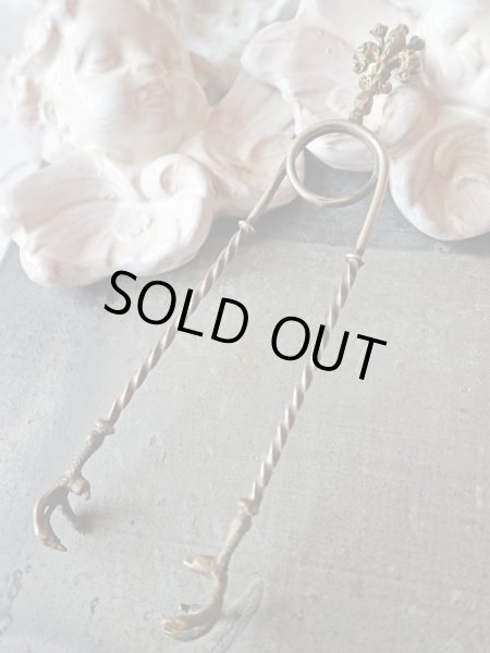 画像2: 【フィレンツェ百合紋と鳥の脚】【シルバー800製シュガートング】イタリア・アンティーク＆ヴィンテージ品 (2)