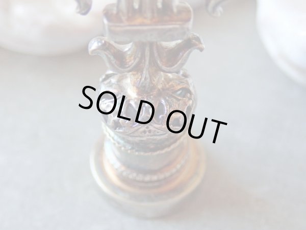 画像10: 【フルールドリスのミニシーリングスタンプ】【透かしとミル打ち風装飾土台】フランス・アンティーク＆ヴィンテージ聖品 (10)