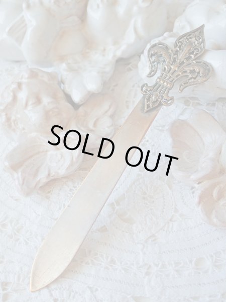 画像2: 【聖ジャンヌダルク】【透かし細工フルールドリスペーパーナイフ】フランス・アンティーク＆ヴィンテージ聖品 (2)