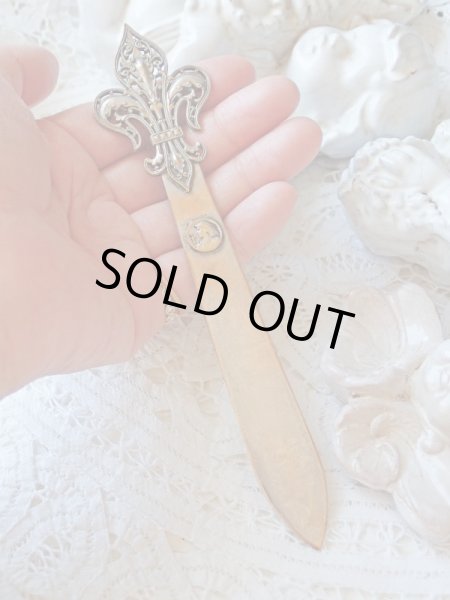 画像9: 【聖ジャンヌダルク】【透かし細工フルールドリスペーパーナイフ】フランス・アンティーク＆ヴィンテージ聖品 (9)