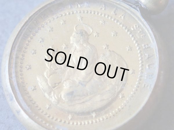 画像8: 【両面ガラスはめ込みジェムメダイ】【サントボームの洞窟のマグダラのマリア】フランス・アンティーク＆ヴィンテージメダイ (8)