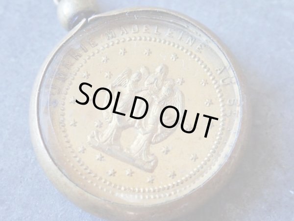 画像9: 【両面ガラスはめ込みジェムメダイ】【サントボームの洞窟のマグダラのマリア】フランス・アンティーク＆ヴィンテージメダイ (9)