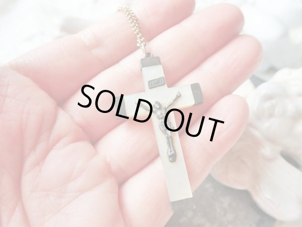 画像10: 【先端シルバーパーツ白蝶貝ロザリオ用クロスA】フランス・アンティーク＆ヴィンテージクロス (10)