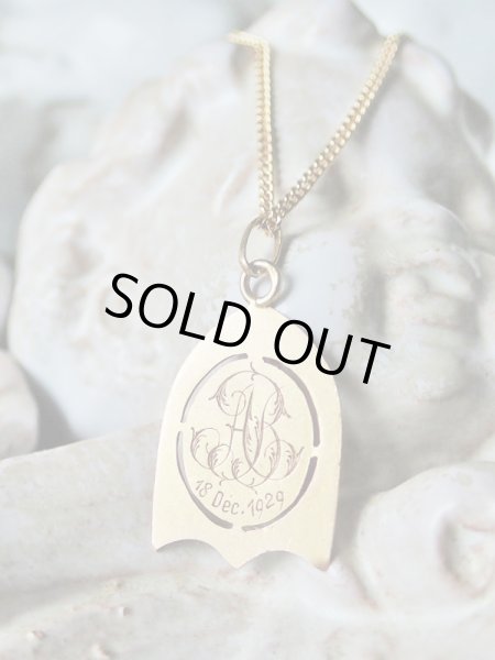 画像5: 【K18イエロー/ホワイトゴールドメダイ】【ラファエロ・システィーナの聖母の頬杖天使】【1.0g】フランス・アンティーク＆ヴィンテージメダイ (5)