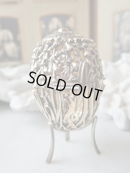 画像4: 【1988年】【スノードロップ透かし細工261/500】【SV925×K24GP】【セント・ジェームス・ハウス・カンパニー】イギリス・ヴィンテージイースターエッグ (4)