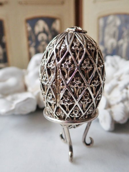 画像5: 【1979年】【教会シリーズTewkesbury Abbey113/500】【SV925×K24GP】【セント・ジェームス・ハウス・カンパニー】イギリス・ヴィンテージイースターエッグ (5)