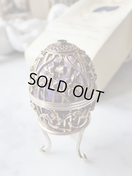 画像18: 【ディーラー私物放出品】【1980年】【水仙透かし細工71/500】【SV925×K24GP】【セント・ジェームス・ハウス・カンパニー】イギリス・ヴィンテージイースターエッグ (18)