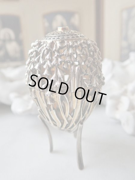 画像3: 【1988年】【スノードロップ透かし細工261/500】【SV925×K24GP】【セント・ジェームス・ハウス・カンパニー】イギリス・ヴィンテージイースターエッグ (3)