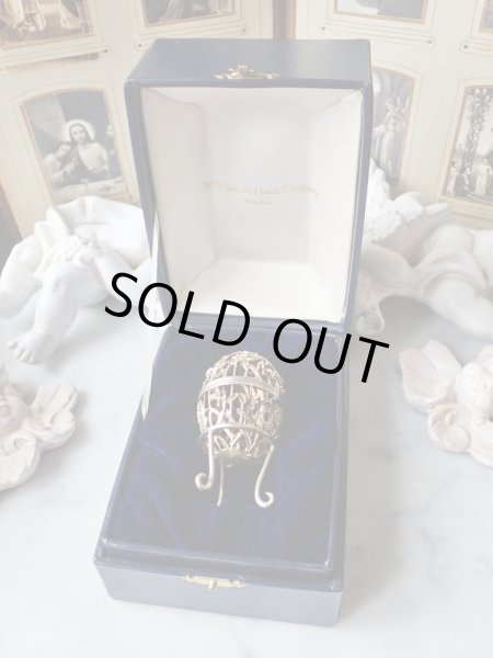 画像19: 【ディーラー私物放出品】【1980年】【水仙透かし細工71/500】【SV925×K24GP】【セント・ジェームス・ハウス・カンパニー】イギリス・ヴィンテージイースターエッグ (19)