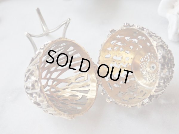 画像10: 【1988年】【スノードロップ透かし細工261/500】【SV925×K24GP】【セント・ジェームス・ハウス・カンパニー】イギリス・ヴィンテージイースターエッグ (10)