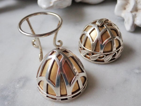 画像17: 【1978年】【透かし枠はめ込み2層構造226/500】【SV925×K24GP】【セント・ジェームス・ハウス・カンパニー】イギリス・ヴィンテージイースターエッグ (17)