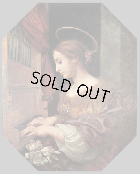 画像11: 【カルロ・ドルチ】【音楽の守護聖人セシリアメダイ】【KISSING作】フランスアンティーク＆ヴィンテージ聖品 (11)