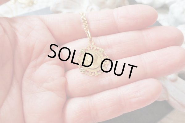 画像12: 【K18イエローゴールドメダイ】【透かし枠に聖母】【1942年】【1.2g】フランス・アンティーク＆ヴィンテージメダイ (12)