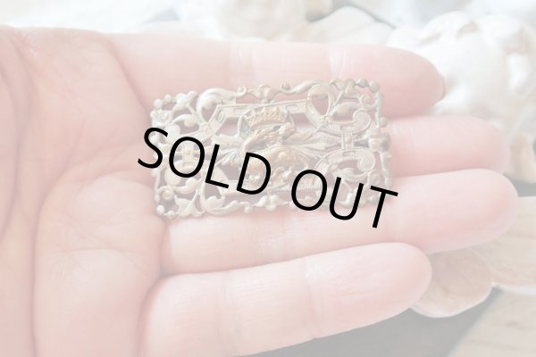 画像7: 【フランス王フランソワ1世紋章サラマンダー】【透かしブローチ】フランス・アンティーク＆ヴィンテージ品 (7)