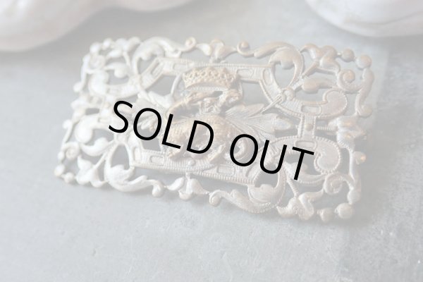 画像3: 【フランス王フランソワ1世紋章サラマンダー】【透かしブローチ】フランス・アンティーク＆ヴィンテージ品 (3)