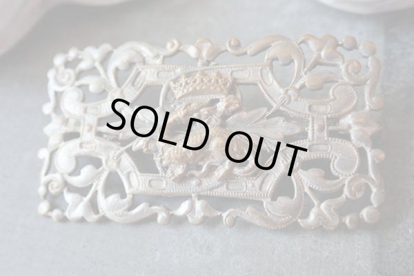 画像4: 【フランス王フランソワ1世紋章サラマンダー】【透かしブローチ】フランス・アンティーク＆ヴィンテージ品 (4)