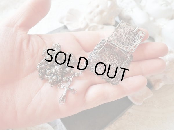 画像11: 【フィリグリーロザリオケースとフィリグリーロザリオのセット】【シルバー800】イタリア・アンティーク＆ヴィンテージ品 (11)