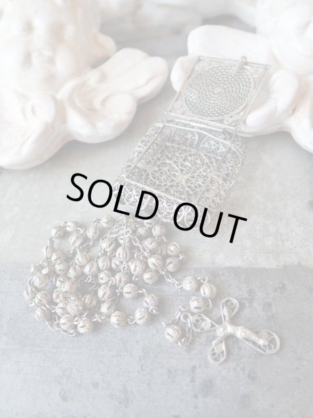 画像4: 【フィリグリーロザリオケースとフィリグリーロザリオのセット】【シルバー800】イタリア・アンティーク＆ヴィンテージ品 (4)