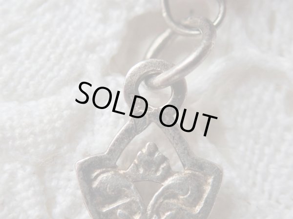 画像11: 【花座付アメジストカラーカットガラス珠ロザリオ大】【総シルバーパーツ】フランス・アンティーク＆ヴィンテージロザリオ (11)