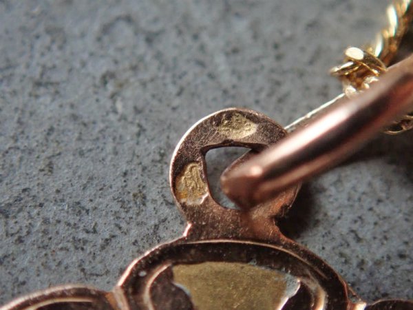 画像12: 【K18イエローゴールドメダイ】【アールヌーヴォー花縁と聖母】【1922年】【1.7g】フランス・アンティーク＆ヴィンテージメダイ (12)