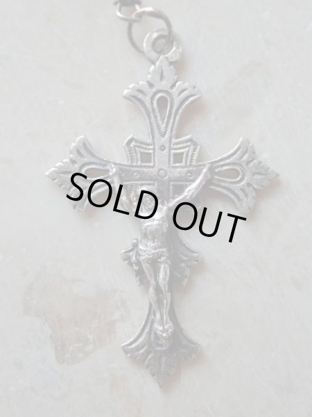 画像13: 【ウランガラスのロザリオ】【1900年代初頭】【総シルバーパーツ＆花座付】フランス・アンティーク＆ヴィンテージロザリオ (13)