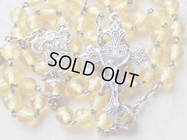 画像10: 【ウランガラスのロザリオ】【1900年代初頭】【総シルバーパーツ＆花座付】フランス・アンティーク＆ヴィンテージロザリオ (10)