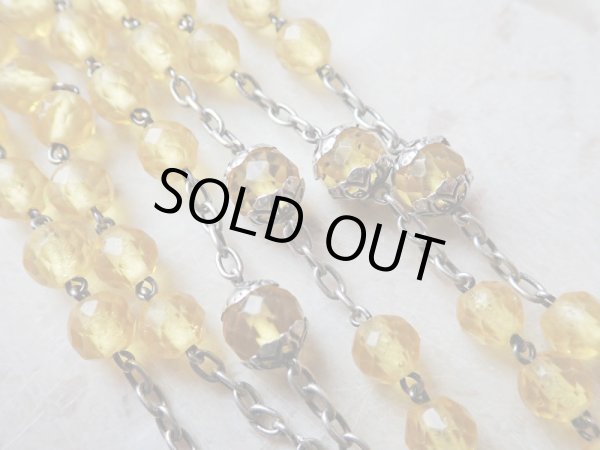 画像6: 【ウランガラスのロザリオ】【1900年代初頭】【総シルバーパーツ＆花座付】フランス・アンティーク＆ヴィンテージロザリオ (6)