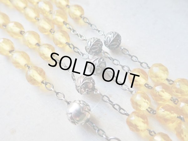 画像6: 【ウランガラスのロザリオ】【1900年代初頭〜前半】【総シルバーパーツ＆フィリグリー細工珠付】フランス・アンティーク＆ヴィンテージロザリオ (6)