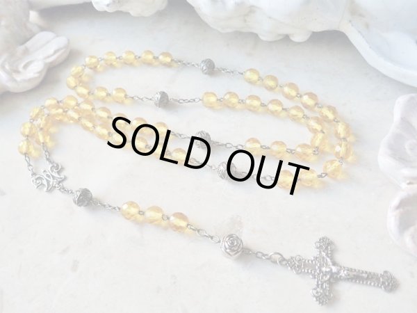 画像5: 【ウランガラスのロザリオ】【1900年代初頭〜前半】【総シルバーパーツ＆フィリグリー細工珠付】フランス・アンティーク＆ヴィンテージロザリオ (5)