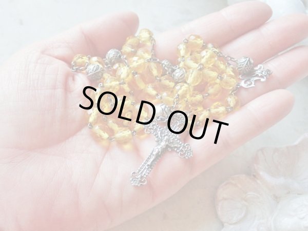 画像13: 【ウランガラスのロザリオ】【1900年代初頭〜前半】【総シルバーパーツ＆フィリグリー細工珠付】フランス・アンティーク＆ヴィンテージロザリオ (13)