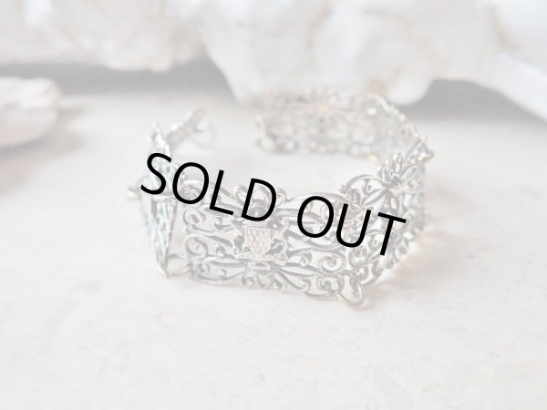 画像4: 【百合紋章とブルターニュ紋章】【エルミーヌとエルミーヌ・プラン】【透かしブレスレット】フランス・アンティーク＆ヴィンテージ品 (4)