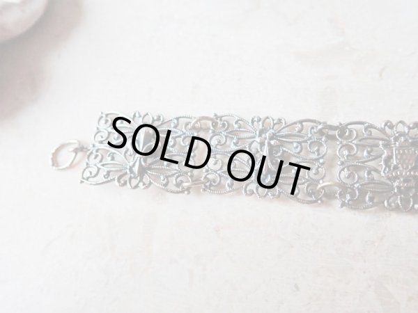 画像9: 【百合紋章とブルターニュ紋章】【エルミーヌとエルミーヌ・プラン】【透かしブレスレット】フランス・アンティーク＆ヴィンテージ品 (9)