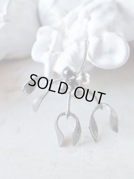 画像1: 【イタリア製ヴィンテージシルバー800ミニチュア】【ヤドリギ小B】イタリア・アンティーク＆ヴィンテージ品 (1)