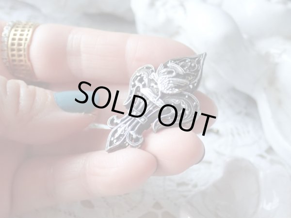 画像13: 【クロード・ド・フランス紋章矢の刺さった白鳥】【フランス王フランソワ1世妃】【百合紋透かし細工ペンダントトップ（加工み）】フランス・アンティーク品 (13)