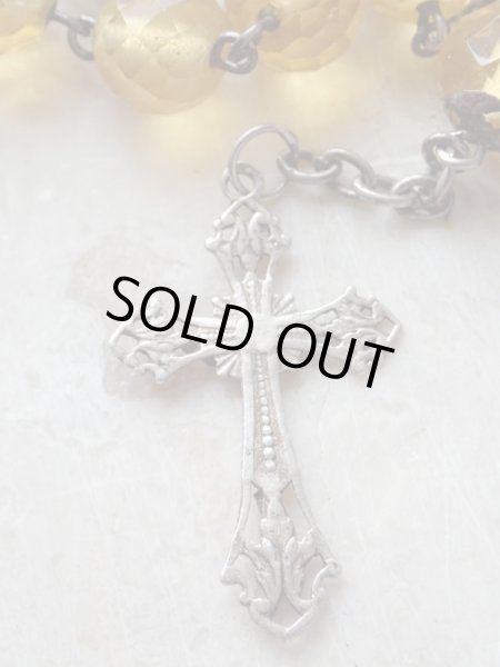 画像13: 【ウランガラスの1連ロザリオブレスレット】【1900年代初頭】【総シルバーパーツ＆一部花座付】フランス・アンティーク＆ヴィンテージロザリオ (13)