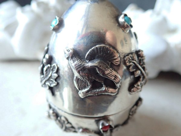 画像6: 【1878年帝政ロシアJソスンコウスキ作シルバー875製イースターエッグ】【店主私物コレクション放出】ロシア・アンティーク品 (6)