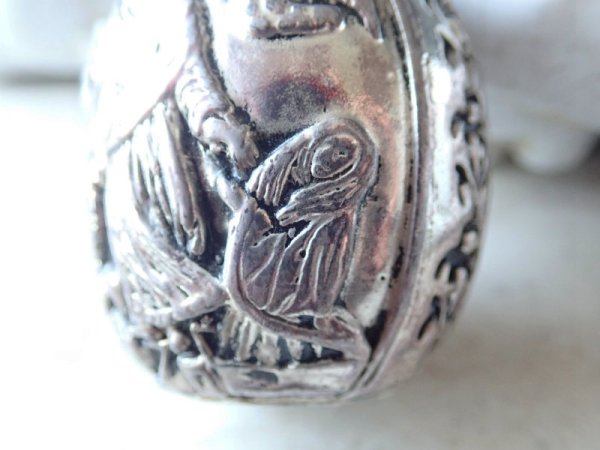 画像10: 【ファインシルバー（SV999）製イースターエッグ】【十字架の道行き第十三留/第十五留】イギリス・アンティーク＆ヴィンテージ品 (10)