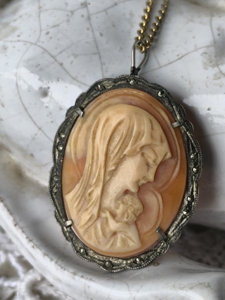 画像17: 【聖母子のシェルカメオペンダントブローチ】【マルカジットシルバージュエリー】イタリア・アンティーク・ヴィンテージ品 (17)