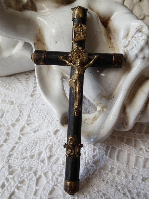 最新 天使のアンティーククロスセルロイド貴重十字架キリスト 