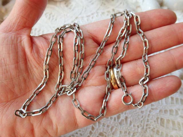 宅配便配送 イタリア製 Silver 925 Necklace VINTAGE ヴィンテージ