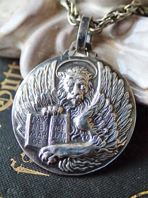 シルバー925】【ヴェネツィアのシンボル使徒マルコの象徴有翼の獅子